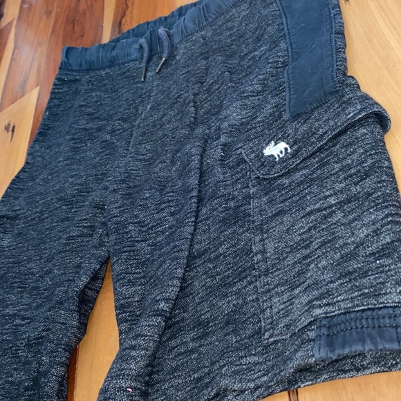 NWOT-ABERCROMBIE KIDS FLEECE LINED SHORTS EMBROIDERED MOOSE W POCKETS BOYS 15/16 - Picture 2 of 5